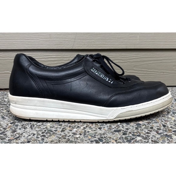 Mephisto Running Shoes Black Leather Lace Up Comfort Men US 12.5 EUR 45